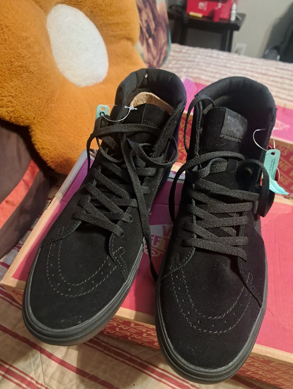 NIB!!! Vans Comfy Cush Black Sk8-Hi Shoes. Mens Size 12.